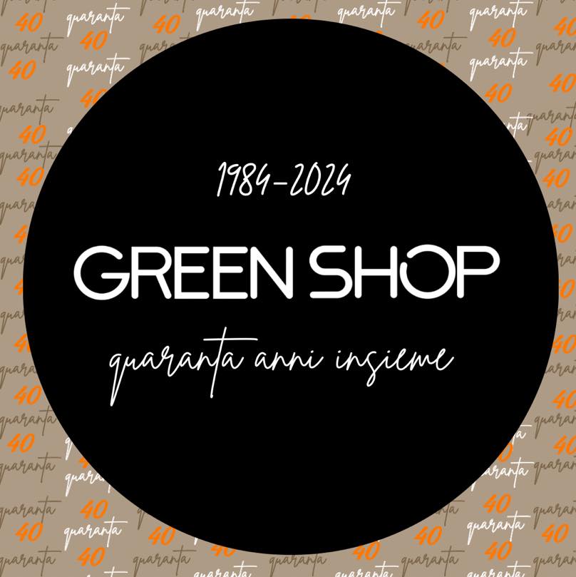 GREEN SHOP logo 40 anni